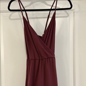 Elegant Burgundy Sleeveless Dress